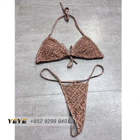 Fendi Brown One-Piece Swimsuit