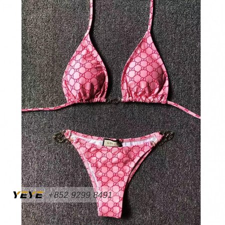 Gucci Pink Two-Piece Swimsuit