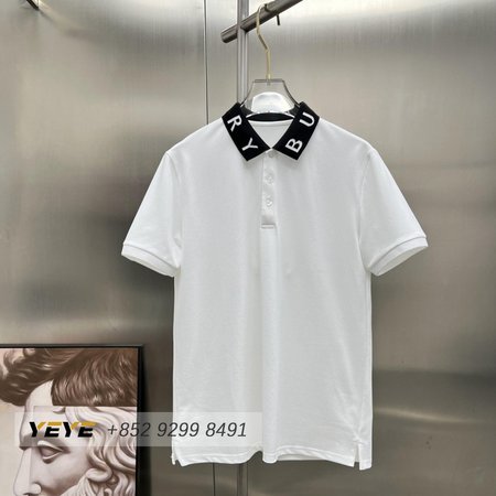 Burberry Ryland Collar Logo Polo White/Black