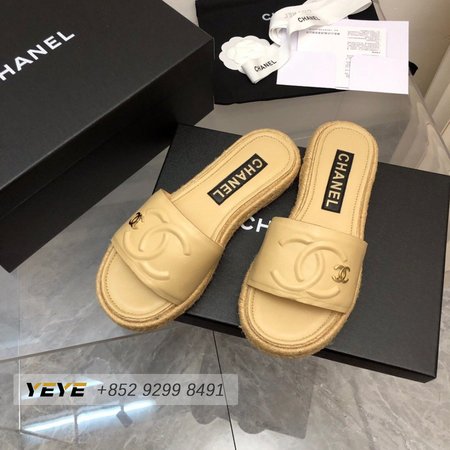 Chanel Casual Style Leather Party Style Elegant Sandals