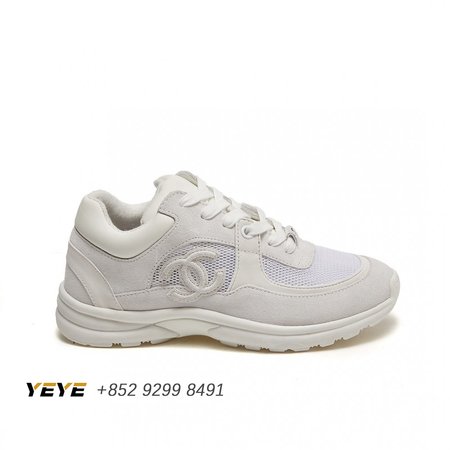Chanel Low Top Trainer CC Triple White Sneaker