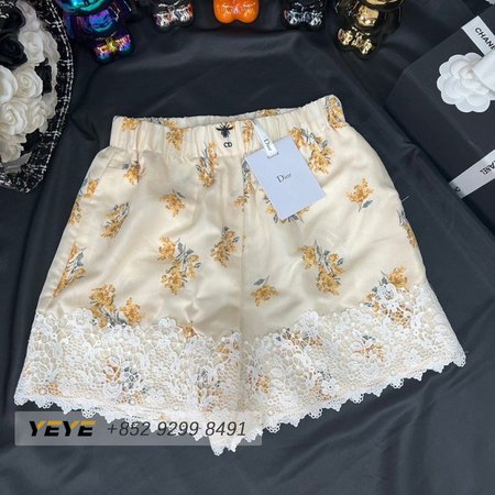 Christian Dior Shorts Pink Cotton And Silk Poplin