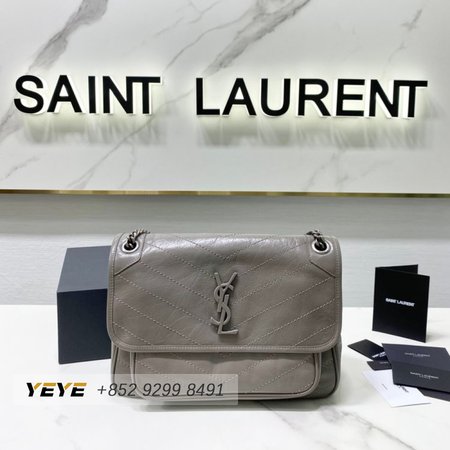 Saint Laurent Gray Niki Shoulder Bag