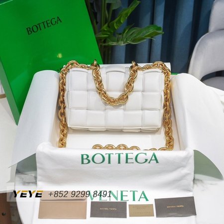Bottega Veneta Chain Cassette Padded Intreccio Shoulder Bag