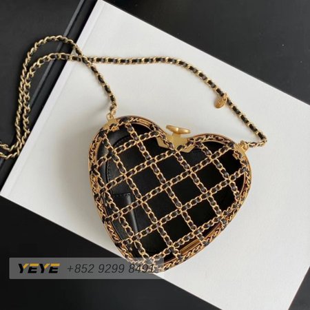 Chanel Heart Minaudiere Lambskin & Gold-Tone