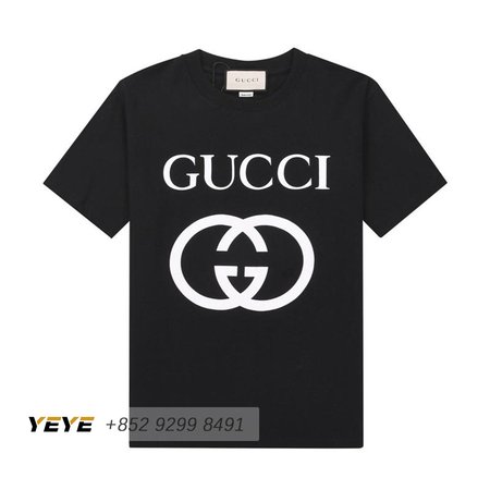 Gucci Interlocking GG Print T-shirt Men's Black Ivory