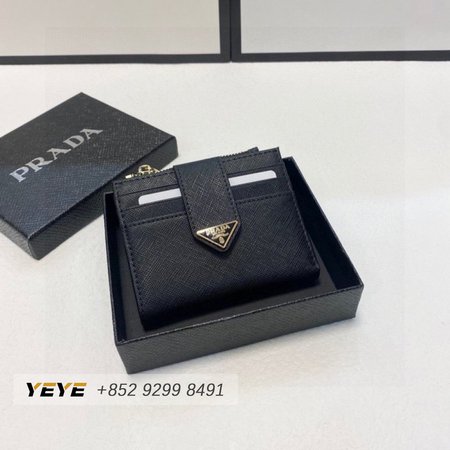 Prada Saffiano And Leather Card Holder