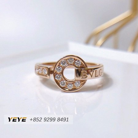 Bvlgari Diamond Ring K18rg Rose Gold