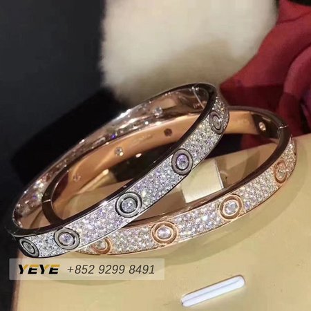 Cartier Love Bracelet 18k White Gold Diamonds