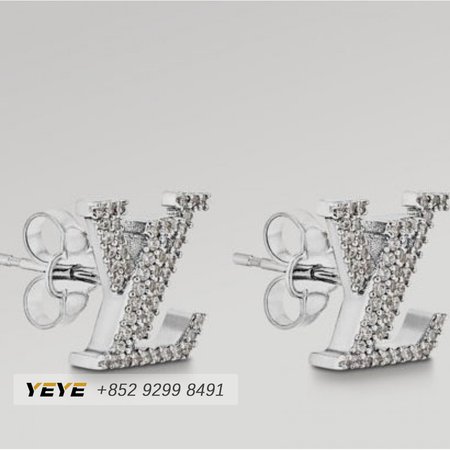 Louis Vuitton LV Iconic Earrings Silver/Rhinestone