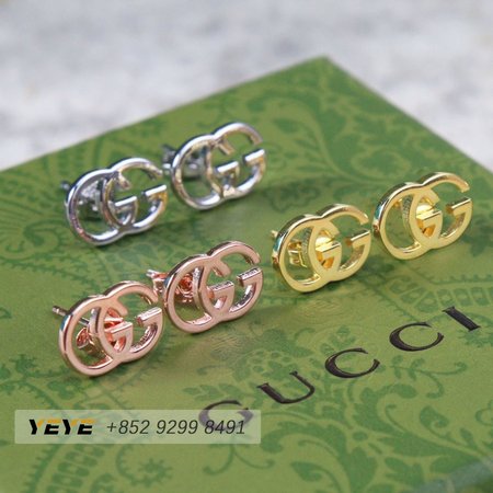 GUCCI GG Tissue Gold Earrings