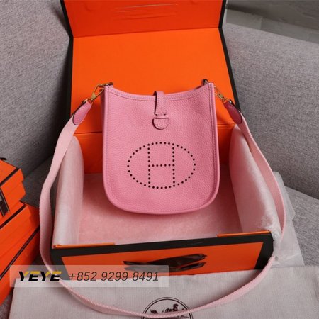 Hermes Pink Rose Sakura Evelyne III Pm Messenger Bag