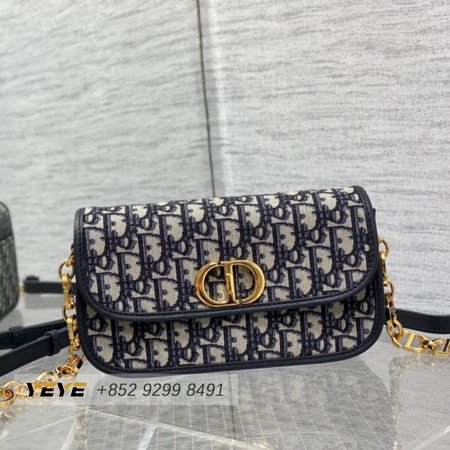 Dior Oblique Jacquard Blue 30 Montaigne Avenue Bag