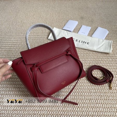 Celine Micro Belt Bag In Grained Calfskin