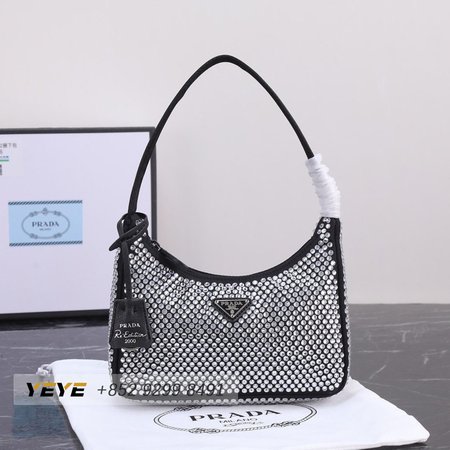 Prada Re-Edition 2000 Crystal Mini Bag Black