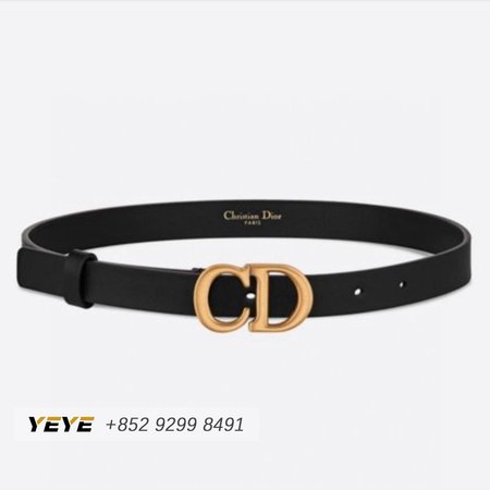 Dior Saddle Belt 20mm Black Smooth Calfskin