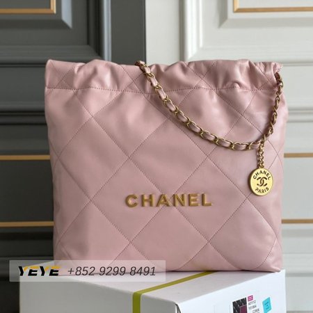 Chanel Calfskin Quilted Chanel 22 Rose Clair
