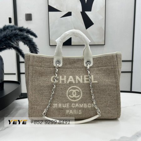 Chanel Medium Denim Deauville Shopping Tote