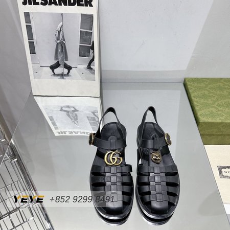 Gucci Rubber Buckle Strap Sandal