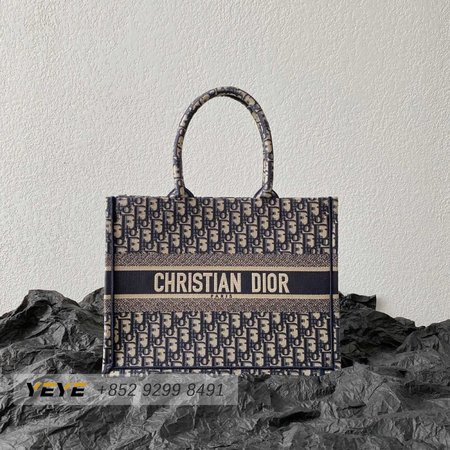 Dior Book Tote Oblique Navy Blue
