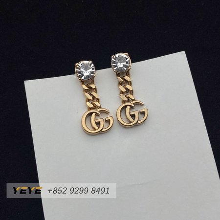 GUCCI Crystal Double G Earrings
