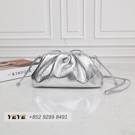 Bottega Veneta Mini Pouch Silver