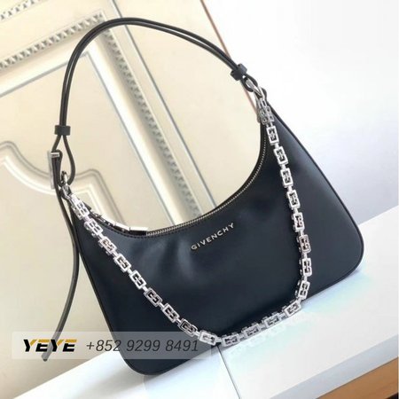 Givenchy Small Moon Cut Out Bag In Leather Black