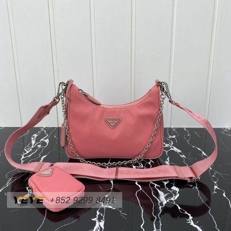 Prada Re-Edition 2005 Saffiano Leather Bag Petal Pink 1BH204
