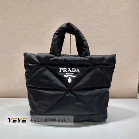 Prada Re-Nylon Padded Tote Bag Black 2VG082