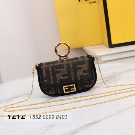 Fendi Nano Baguette Charm Brown 7AR844A6V5F17U4