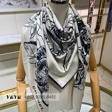 Chanel Double-sided Cashmere Printed Square Scarf