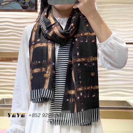 Fendi Double Sided Ring Velvet Scarf