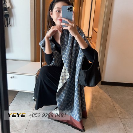 Gucci Double G Monogram Long Scarf