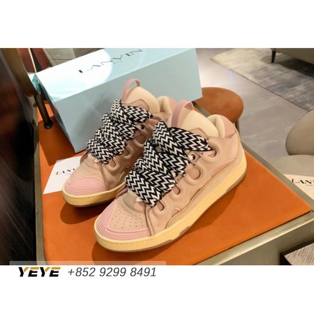 Lanvin women men pink best sale sneakers, Size: 35-46