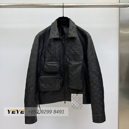 monogram embossed utility jacket 1a5ztj s-2xl