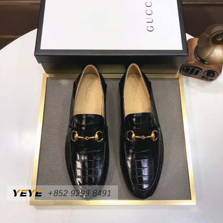 Gucci Jordaan Crocodile Loafer Black 38-44