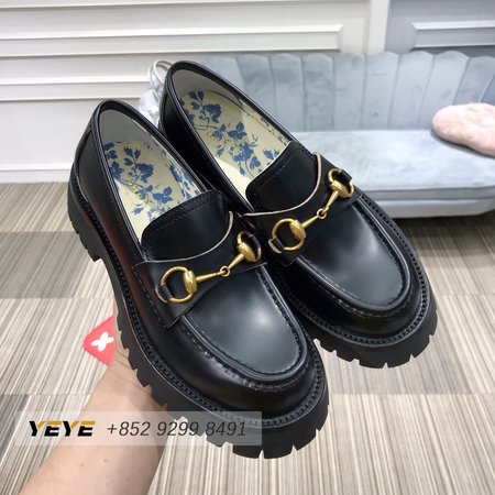 Gucci Leather Lug Sole Horsebit Loafer 35-39